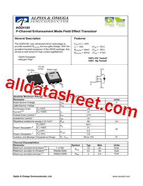 ic chip rf id 4185 001f|AOD4185 Datasheet(PDF) .